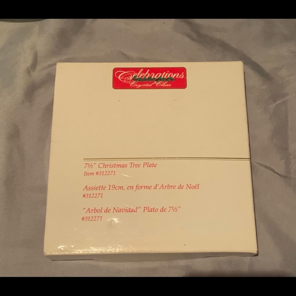 Celebrations Crystal Clear 7 1/2" Christmas Tree Glass Plate - Picture 11 of 12